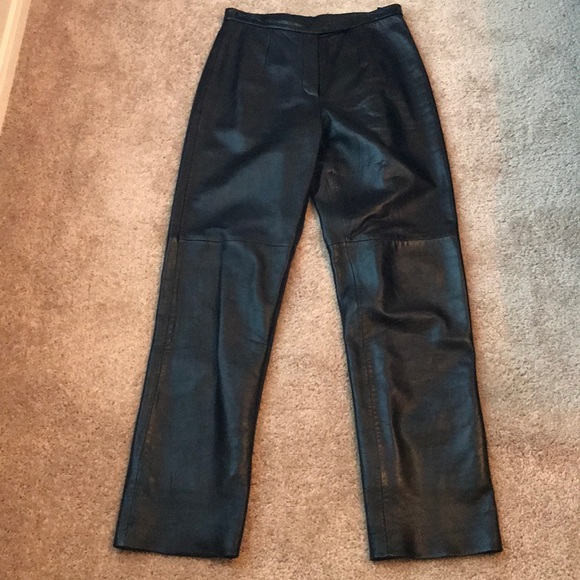 Siena Studio Pants - Vintage High Rise Leather Pants
